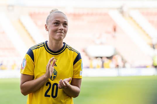 Hanna Bennison of Sweden celebrates