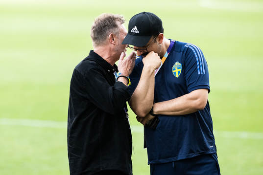 Peter Gerhardsson, head coach and Houman Ebrahimi, doctor