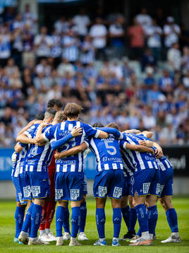 IFK Göteborg samlade innan fotbollsmatchen i Allsvenskan
