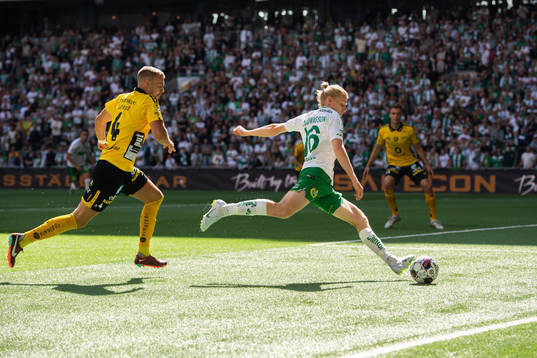 Elfsborgs Gustav Henriksson och Hammarbys Gustav Ludwigson