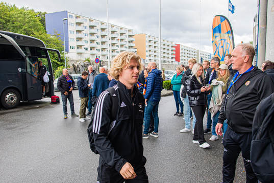Edvard Sandvik Tagseth of Rosenborg arrives