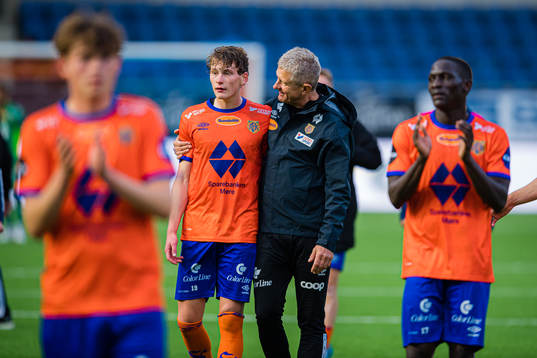 Isak Dybvik Määttä of Aalesund and Lars Arne Nilsen,