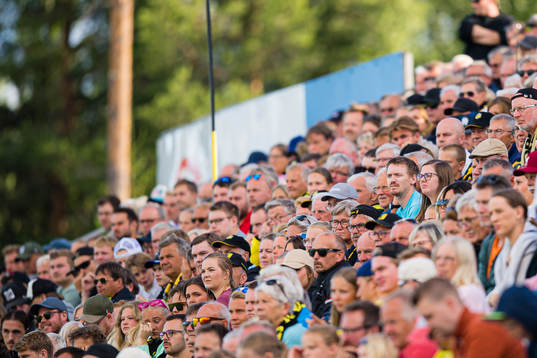 Spectators in the stands