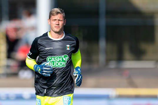 Varbergs målvakt Philip Mårtensson före fotbollsmatchen