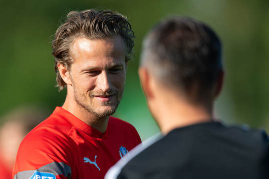 Helsingborgs målvakt Anders Lindegaard före