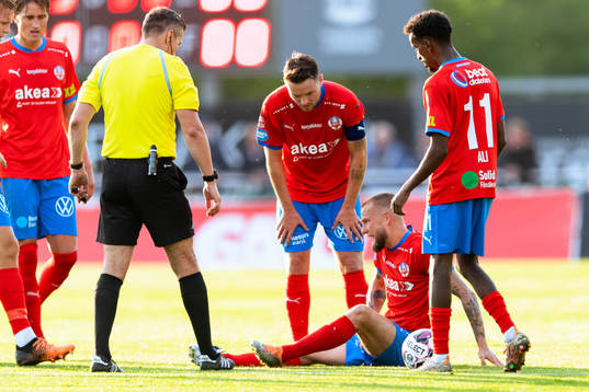 Helsingborgs Alexander Faltsetas har ont