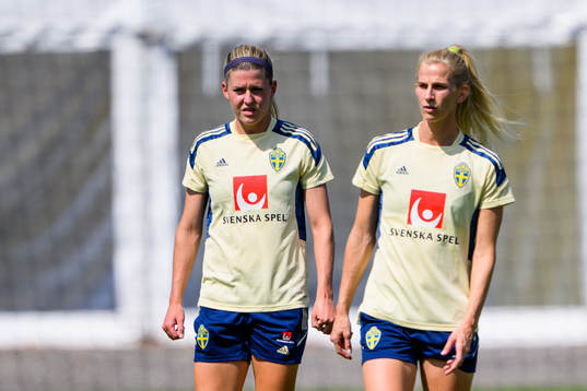 Olivia Schough and Sofia Jakobsson of the Swedish women's