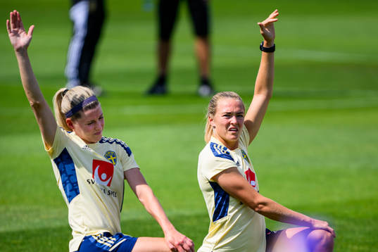 Olivia Schough and Magdalena Eriksson of the Swedish