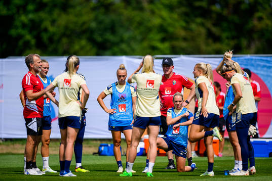 Players of the Swedish women's national football team