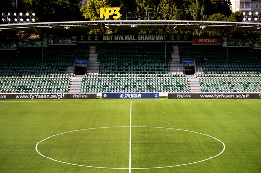 NP3 arena innan fotbollsmatchen i Allsvenskan mellan GIF