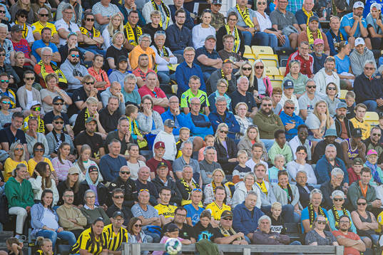 Spectators in the stands