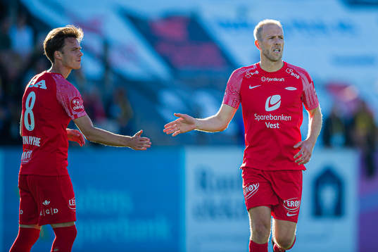 Felix Horn Myhre and Vegard Leikvoll Moberg of Brann