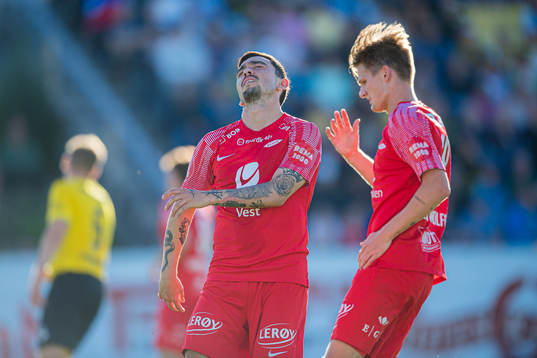 Niklas Fernando Nygaard Castro of Brann reacts