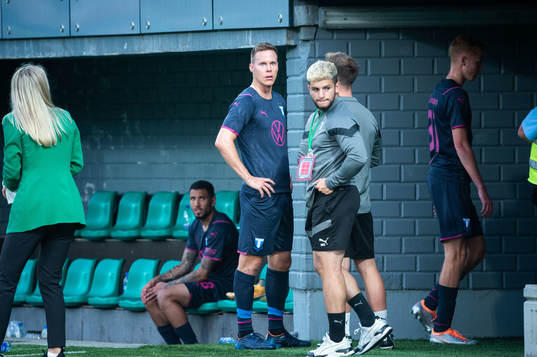Niklas Moisander of Malmö FF looks dejected