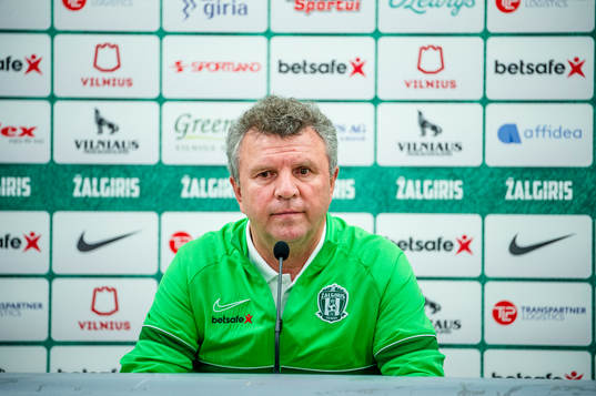 Head coach Vladimir Cheburin of FK Zalgiris