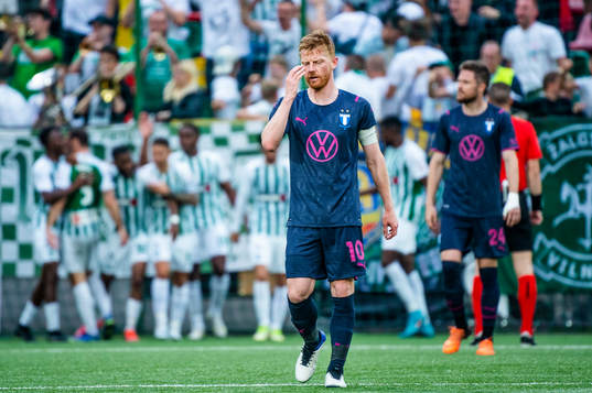 Anders Christiansen of Malmö FF looks dejected