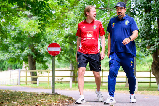 Fredrik Madestam, press officer and Houman Ebrahimi, doctor