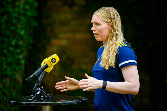 Goalkeeper Hedvig Lindahl of the Swedish women's national