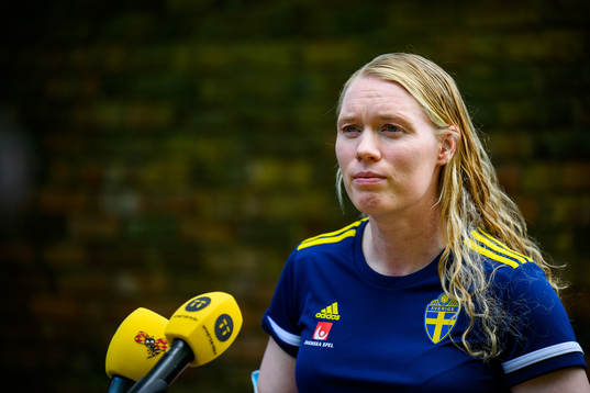 Goalkeeper Hedvig Lindahl of the Swedish women's national