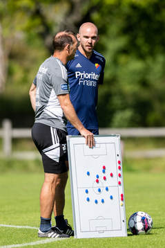 Djurgårdens tränare Kim Bergstrand och Marcus Danielson