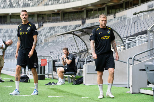Mikael Lustig and John Guidetti of AIK