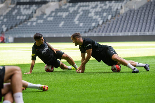 Nicolas Stefanelli and Sotirios Papagiannopoulos of AIK
