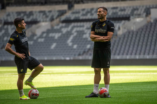 Nicolas Stefanelli and Sotirios Papagiannopoulos of AIK