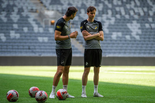 Kyriakos Stamatopoulos, goalkeeper coach and Martin Falk,