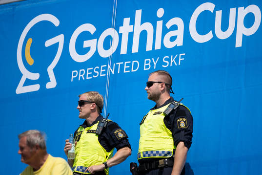 under fotbollsmatchen i Gothia Cup mellan Värnamo och Audax
