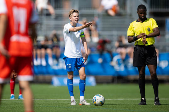 under fotbollsmatchen i Gothia Cup mellan Värnamo och Audax