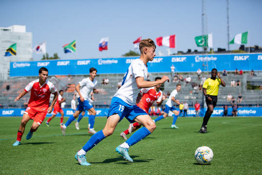 under fotbollsmatchen i Gothia Cup mellan Värnamo och Audax