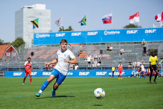 under fotbollsmatchen i Gothia Cup mellan Värnamo och Audax