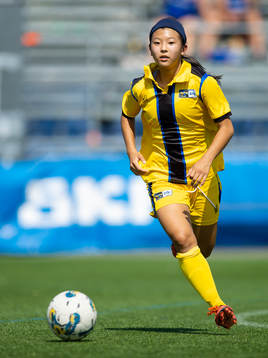 En Norcal spelare med bollen