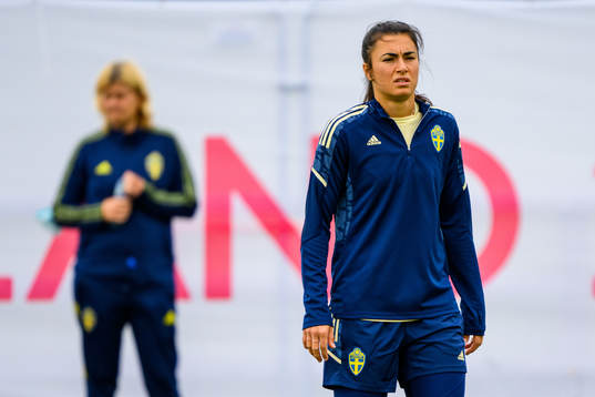 Goalkeeper Zecira Musovic of the Swedish women's national