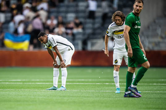 Bilal Hussein of AIK looks dejected