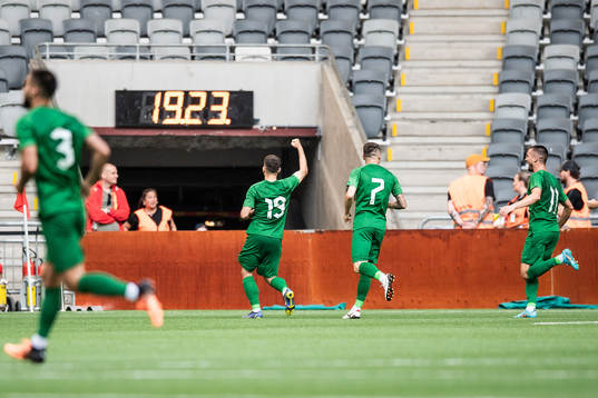 Yuriy Kozyrenko of Vorskla Poltava celebrates