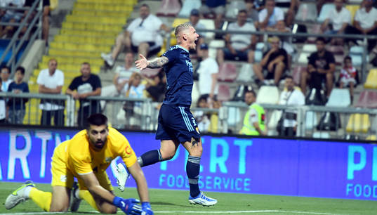 Victor Edvardsen of Djurgården celebrates scoring 1-2