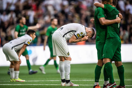 Alexander Milosevic of AIK looks dejected