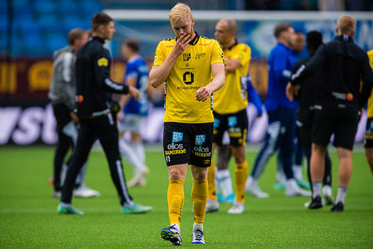 Sveinn Gudjohnsen of Elfsborg looks dejected