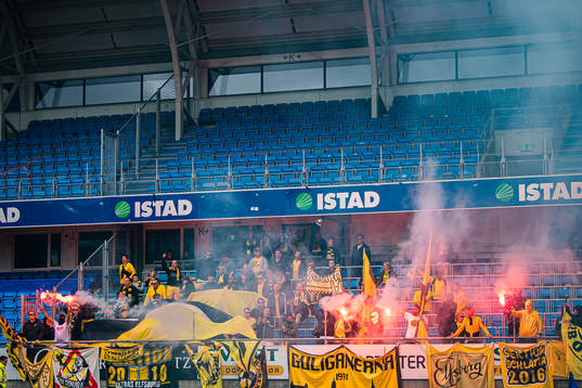 Spectators in the stands