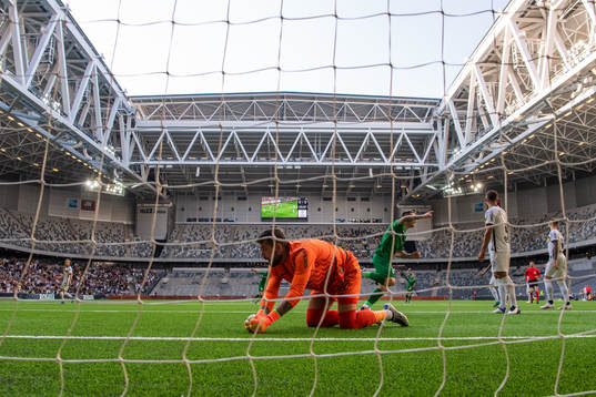 Ruslan Stepaniuk of Vorskla Poltava celebrates