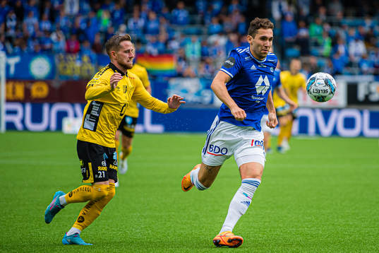 Rasmus Alm of Elfsborg and Benjamin Tiedemann Hansen of