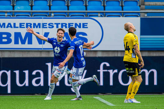 Emil Varhaugvik Breivik of Molde celebrates