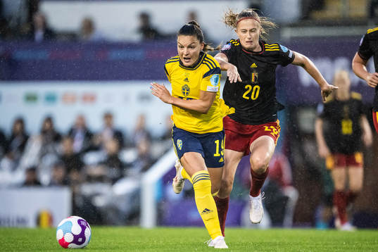 Johanna Rytting Kaneryd of Sweden and Julie Biesmans of