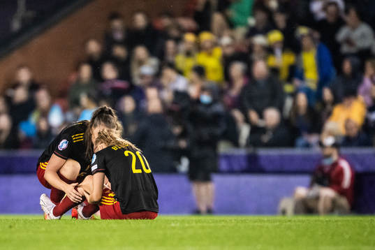 Julie Biesmans of Belgium in pain
