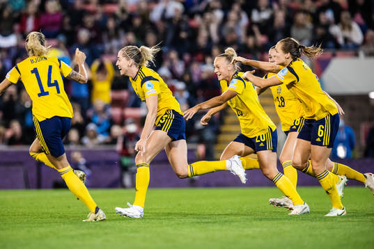 Linda Sembrant, Hanna Bennison and Magdalena Eriksson of