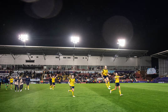 Players of Sweden celebrate