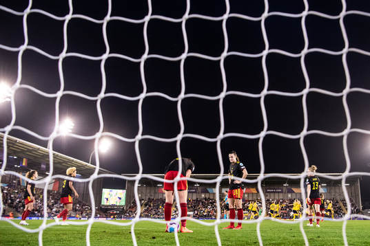 Players of Belgium looks dejected