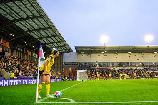 Kosovare Asllani of Sweden gets ready for a corner kick