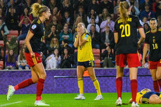 Linda Sembrant of Sweden reacts